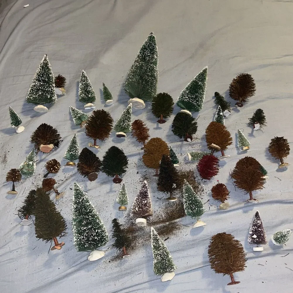 HO Scale Model Train Scenery Trees LOT‎ OF 40+ Tree Vintage Railroad Accessories